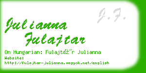 julianna fulajtar business card